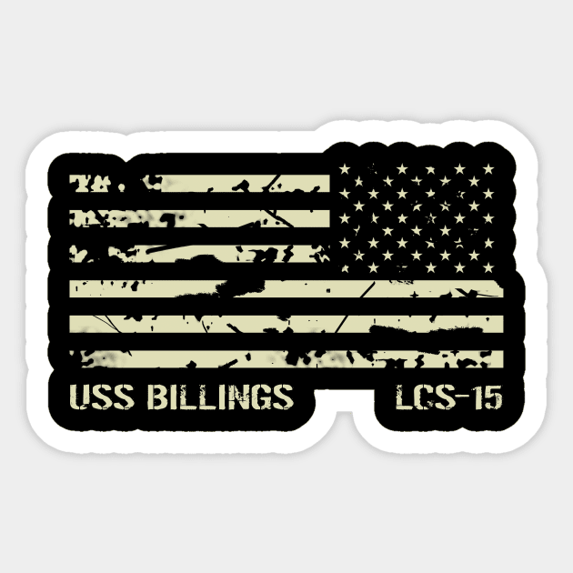 USS Billings Sticker by Jared S Davies